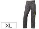 [M6PANGRXG] PANTALON DE TRABAJO DELTAPLUS CINTURA AJUSTABLE 5 BOLSILLOS COLOR GRIS VERDE TALLA XL