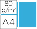 [PC60] PAPEL COLOR LIDERPAPEL A4 80GR AZUL TURQUESA PAQUETE DE 100 HOJAS