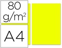 [PC46] PAPEL COLOR LIDERPAPEL A4 80GR LIMON PAQUETE DE 100 HOJAS