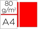 [PC58] PAPEL COLOR LIDERPAPEL A4 80GR ROJO PAQUETE DE 100 HOJAS