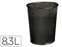 [KF00869] PAPELERA METALICA Q-CONNECT REJILLA NEGRA 190X260X235 MM