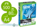 [248001] PAPEL FOTOCOPIADORA TECNO GREEN 100% RECICLADO DIN A4 80 GRAMOS PAQUETE DE 500 HOJAS