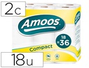 [H623010] PAPEL HIGIENICO AMOOS DOBLE LARGO 2 CAPAS 120 MM DIAMETRO X 90 MM ALTO PAQUETE DE 18 ROLLOS