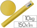 [PK54] PAPEL KRAFT VERJURADO LIDERPAPEL AMARILLO ANCHO 1 MT LONGITUD 150 MT GRAMAJE 65 GR PESO 10 KG