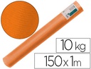 [PK59] PAPEL KRAFT VERJURADO LIDERPAPEL NARANJA ANCHO 1 MT LONGITUD 150 MT GRAMAJE 65 GR PESO 10 KG