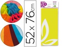 [SE04] PAPEL SEDA LIDERPAPEL 52X76CM 18G/M2 BOLSA DE 5 HOJAS AMARILLO