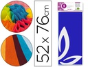 [SE05] PAPEL SEDA LIDERPAPEL 52X76CM 18G/M2 BOLSA DE 5 HOJAS AZUL