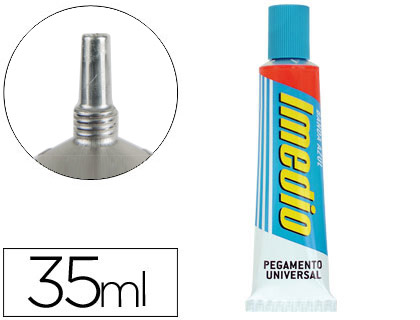 PEGAMENTO IMEDIO UNIVERSAL TRANSPARENTE BANDA AZUL 35 ML UNIDAD