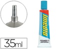 [7003379] PEGAMENTO IMEDIO UNIVERSAL TRANSPARENTE BANDA AZUL 35 ML UNIDAD