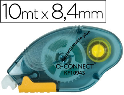 PEGAMENTO Q-CONNECT ROLLER COMPACT NO PERMANENTE -6,5 MM DE ANCHO X 10 MT -UNIDAD