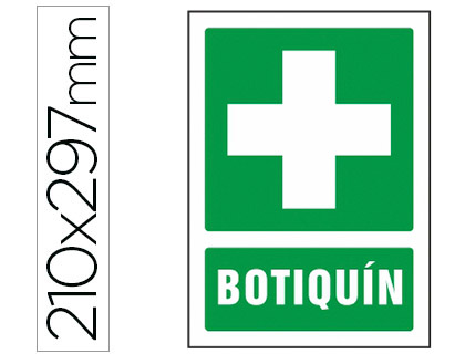 PICTOGRAMA SYSSA SEÑAL DE BOTIQUIN EN PVC 210X297 MM