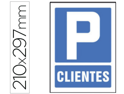 PICTOGRAMA SYSSA SEÑAL DE PARKING CLIENTES EN PVC 210X297 MM