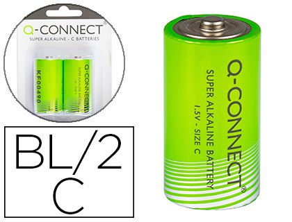 PILA Q-CONNECT ALCALINA C BLISTER DE 2 UNIDADES