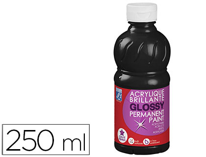 PINTURA ACRILICA L&amp;B BRILLO NEGRO BOTE DE 250 ML