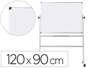 [KF03581] PIZARRA BLANCA Q-CONNECT DOBLE CARA MELAMINA MARCO DE ALUMINIO 120X90 CM GIRATORIA