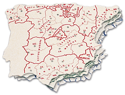 PLANTILLA LIDERPAPEL MAPA ESPAÑA PLASTICO 15X12,5 CM BOLSA DE 3 UNIDADES