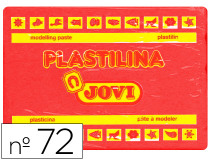 PLASTILINA JOVI 72 ROJO UNIDAD TAMAÑO GRANDE