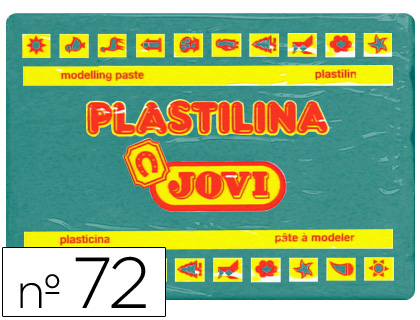 PLASTILINA JOVI 72 VERDE OSCURO UNIDAD TAMAÑO GRANDE