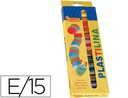 [90/15] PLASTILINA JOVI ESTUCHE DE 15 BARRAS COLORES SURTIDOS