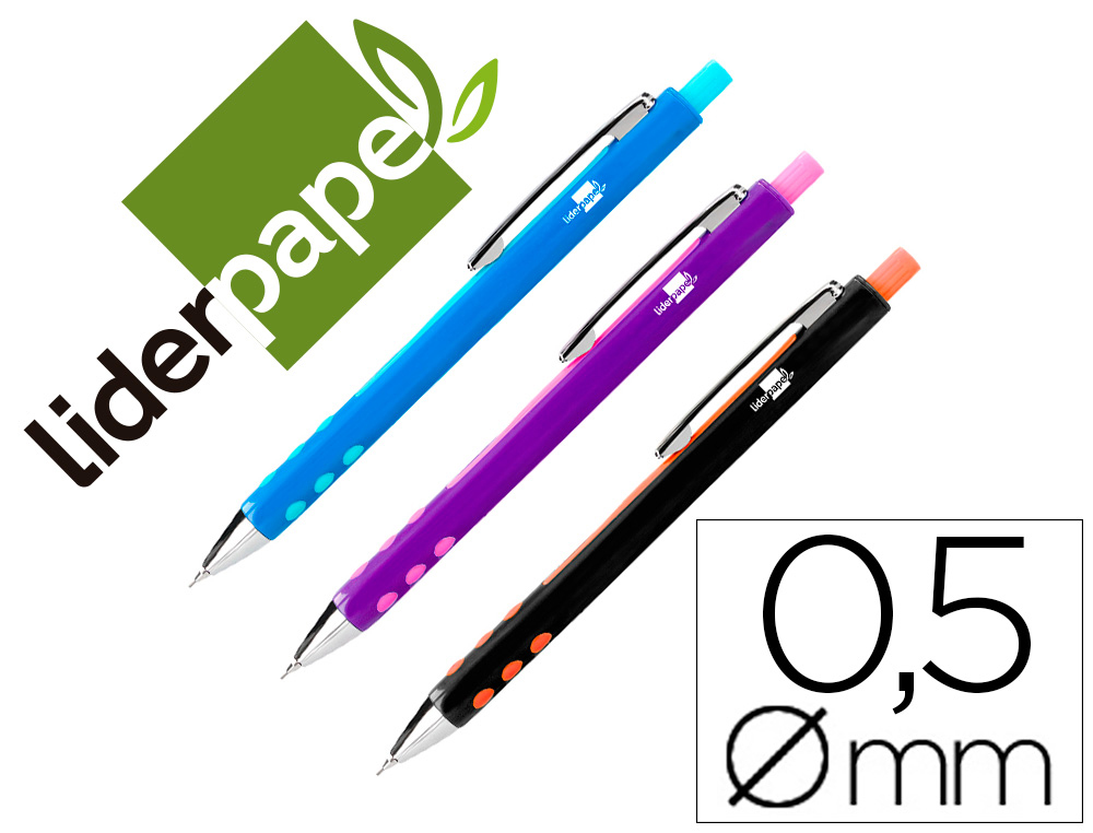 PORTAMINAS LIDERPAPEL 0,5 MM COLORES SURTIDOS