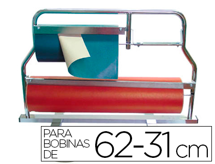 PORTARROLLO METAL MOSTRADOR CORTA PAPEL PARA BOBINAS DE 62-31 CM