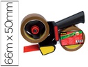 [LN.5066.R2D] PORTARROLLO SCOTCH PARA EMBALAJE HEAVY DUTY BAJO RUIDO CON 2 ROLLOS DE CINTAS MARRON 50MM X 66MT