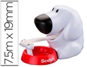 [C31 DOG] PORTARROLLO SOBREMESA SCOTCH DOGGY 8,9 MT X 19 MM INCLUYE ROLLO DE CINTA ADHESIVA MAGIC