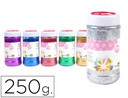 [PU08] PURPURINA LIDERPAPEL FANTASIA COLORES METALICOS SURTIDOS BOTE DE 250 GR