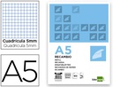 [RE04] RECAMBIO LIDERPAPEL A5 120 HOJAS 75G/M2 CUADRO 5MM SIN MARGEN 6 TALADROS BANDAS DE 5 COLORES
