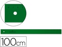 [820] REGLA FABER CASTELL 100 CM PLASTICO VERDE