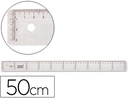 [RG06] REGLA LIDERPAPEL 50 CM PLASTICO CRISTAL