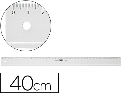 REGLA M+R 40 CM PLASTICO TRANSPARENTE