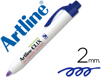 ROTULADOR ARTLINE CLIX PIZARRA EK-573A AZUL PUNTA RETACTIL REDONDA 2,00 MM