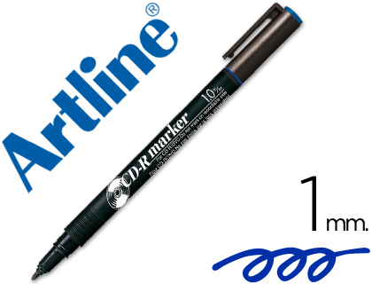 ROTULADOR ARTLINE PARA CD PUNTA DE FIBRA PERMANENTE EK-884 AZUL -PUNTA REDONDA 1.0 MM