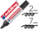 [500-01] ROTULADOR EDDING MARCADOR PERMANENTE 500 NEGRO PUNTA BISELADA 7 MM RECARGABLE