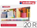 [1200-20-S] ROTULADOR EDDING PUNTA FIBRA 1200 CAJA METALICA 20 UNIDADES COLORES SURTIDOS PUNTA REDONDA 0,5 MM