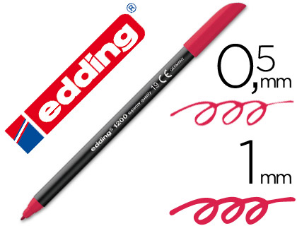 ROTULADOR EDDING PUNTA FIBRA 1200 CARMIN N. 19 PUNTA REDONDA 0.5 MM