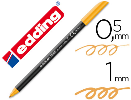 ROTULADOR EDDING PUNTA FIBRA 1200 NARANJA CLARO N.16 PUNTA REDONDA 0.5 MM