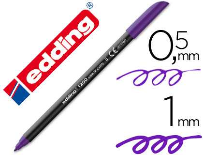 ROTULADOR EDDING PUNTA FIBRA 1200 VIOLETA N.8 PUNTA FIBRA 0.5 MM