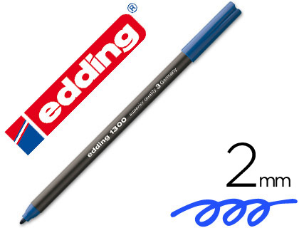ROTULADOR EDDING PUNTA FIBRA 1300 AZUL PUNTA REDONDA 2 MM