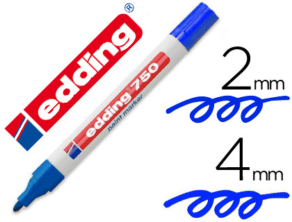 ROTULADOR EDDING PUNTA FIBRA 750 AZUL PUNTA REDONDA 3,5 MM