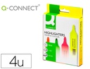 [KF01116] ROTULADOR Q-CONNECT FLUORESCENTE SURTIDO CAJA DE 4 UNIDADES COLORES SURTIDOS