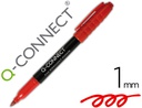 [KF02302] ROTULADOR Q-CONNECT PARA CD/DVD PUNTA FIBRA PERMANENTE ROJO PUNTA REDONDA 1 MM