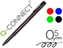 [KF01066] ROTULADOR Q-CONNECT RETROPROYECCION PUNTA FIBRA SUPER FINA REDONDA 0,5 MM PERMANENTE BOLSA 4 ROTULADORES