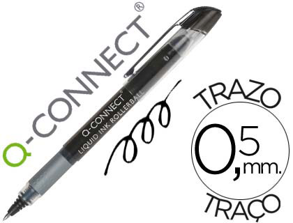 ROTULADOR Q-CONNECT ROLLER BALL NEGRO 0,5 MM