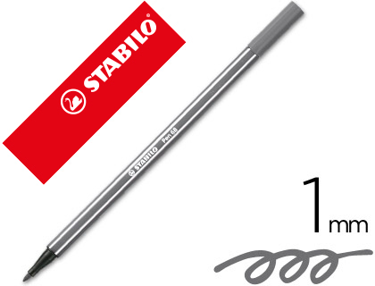 ROTULADOR STABILO ACUARELABLE PEN 68 GRIS AZULADO MEDIO PUNTA GRUESA 1MM