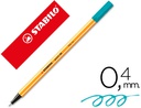 [88/51] ROTULADOR STABILO PUNTA DE FIB RA POINT 88 AZUL TURQUESA PUNTA FINA 0,4MM