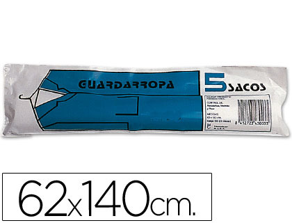 SACO GUARDARROPA GALGA 100 62X140 CM -ROLLO DE 5 SACOS