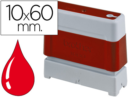 SELLO AUTOMATICO BROTHER 10 MM X 60 MM ROJO