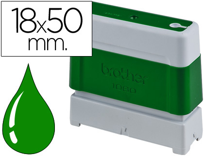 SELLO AUTOMATICO BROTHER 18 MM X 50 MM VERDE